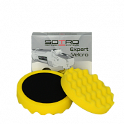 Polishing disc SOTRO velcro D150  h 2.5 yellow profiled